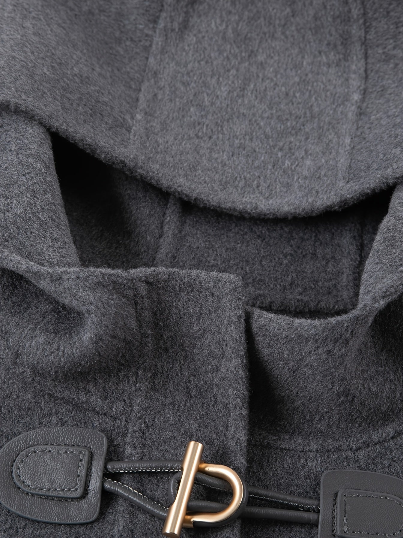 MOHO&MO Women's 2024 Winter Tweed Coat - Middle Eastern-Inspired Hooded Dual-Sided Breasted Wide H-Line Cut, Mid-Length Fall Shoulder Sleeves,