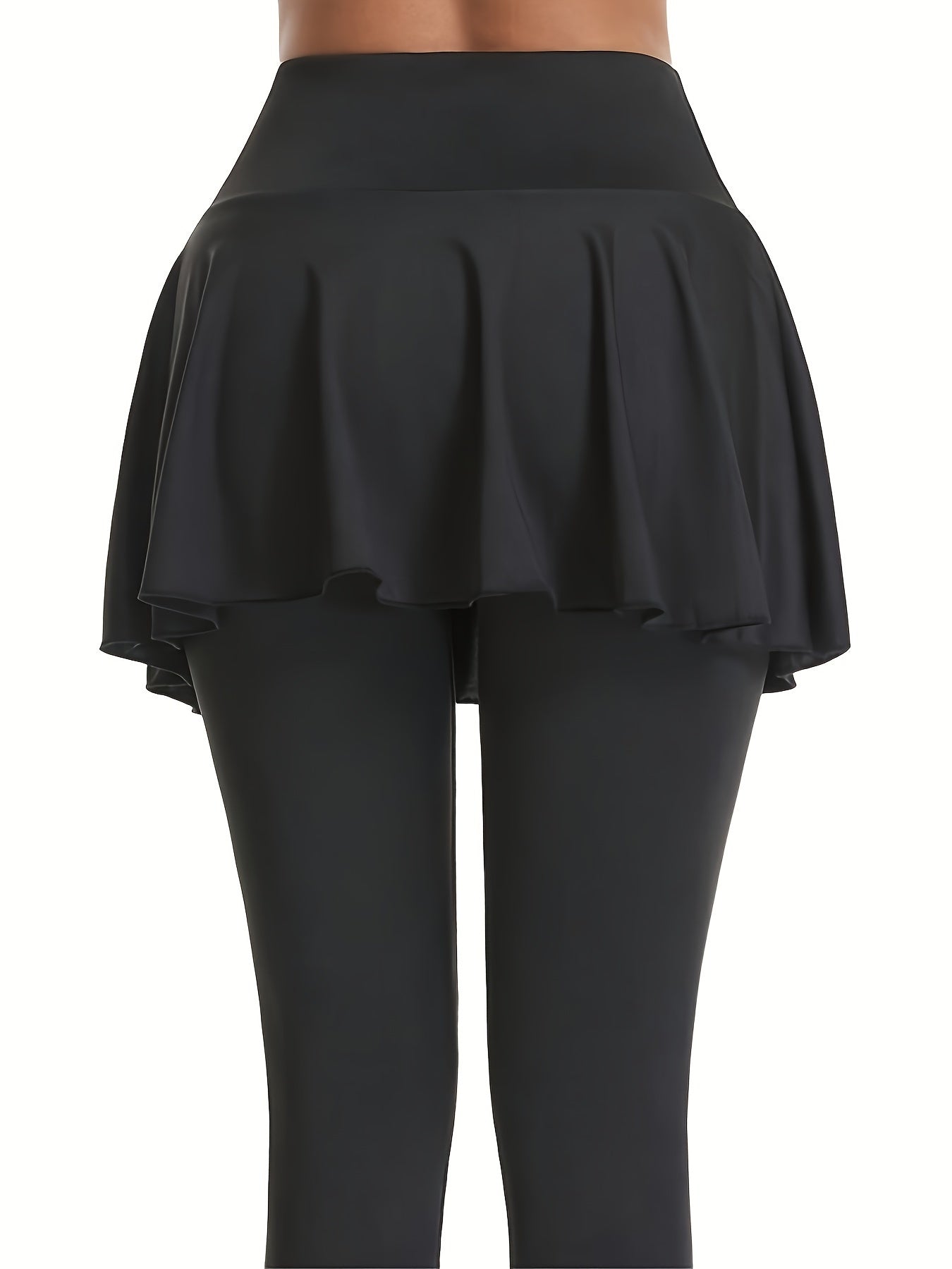 SHECAI 3pcs High-Waist Skort Leggings for Women - Slimming, Quick-Dry & Breathable Activewear with Pockets, Perfect for Yoga & Fitness