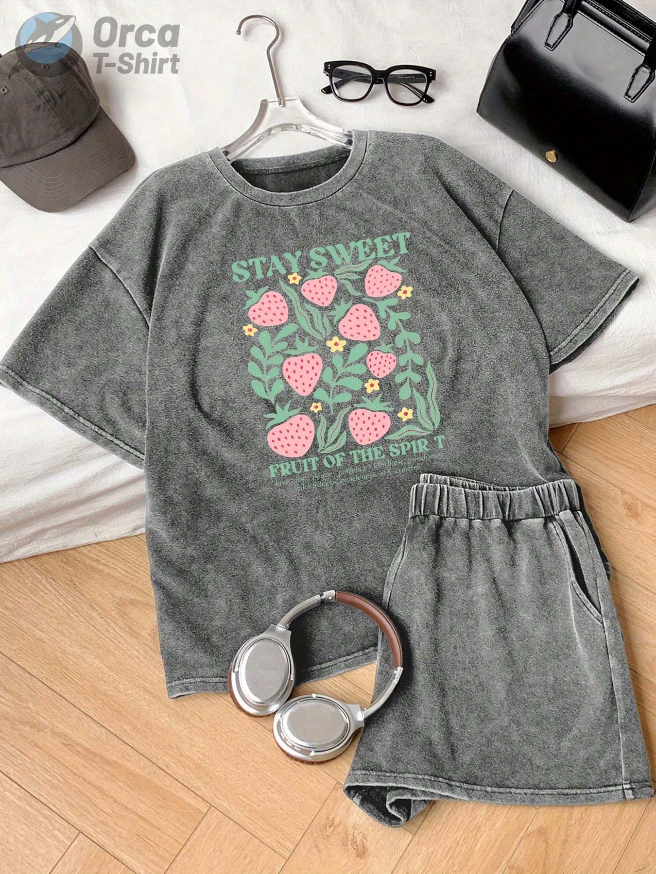Women'S Vintage Washed 100% Pure T-Shirt - Soft Breathable Loose Fit Casual Short Sleeve Round Neck Summer
