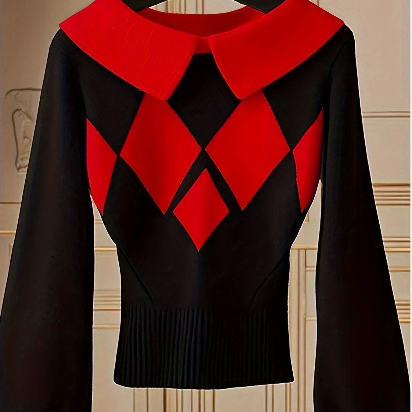 Chic Sweater Elegant Women's Sweater | Chic Pullover with Long Flowing Lines,