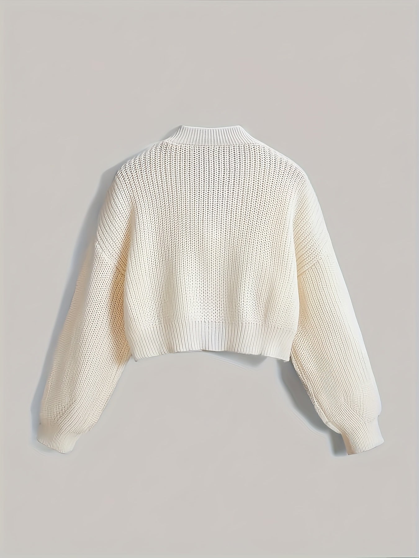 Women'S Casual V-Neck Cardigan with Pink Bow Accents - Soft Open Front Sweater for Spring & Fall, All-Season Versatile Layering Piece,