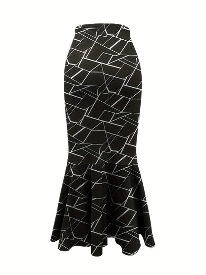 Women's Fish Tail Midi Skirt Autumn and Winter Women's Fish Tail Midi Skirt Three-Piece Set