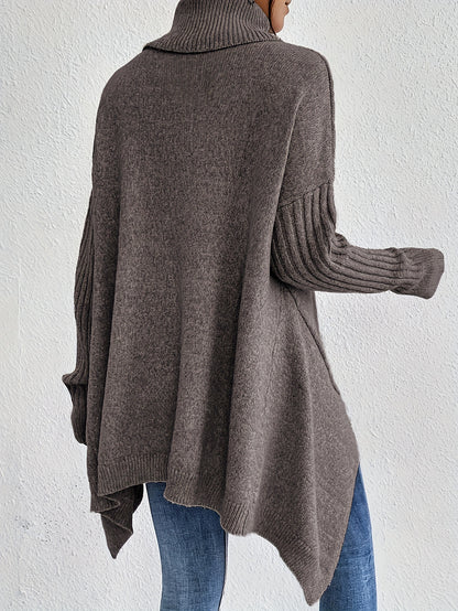 New Autumn and Winter Women's Casual Long Sleeve High Neck Pullover
