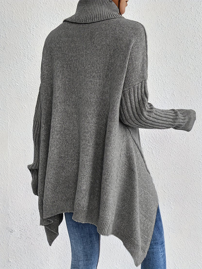 New Autumn and Winter Women's Casual Long Sleeve High Neck Pullover