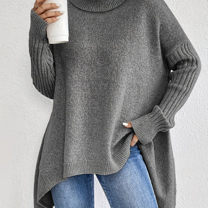 New Autumn and Winter Women's Casual Long Sleeve High Neck Pullover