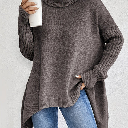 New Autumn and Winter Women's Casual Long Sleeve High Neck Pullover
