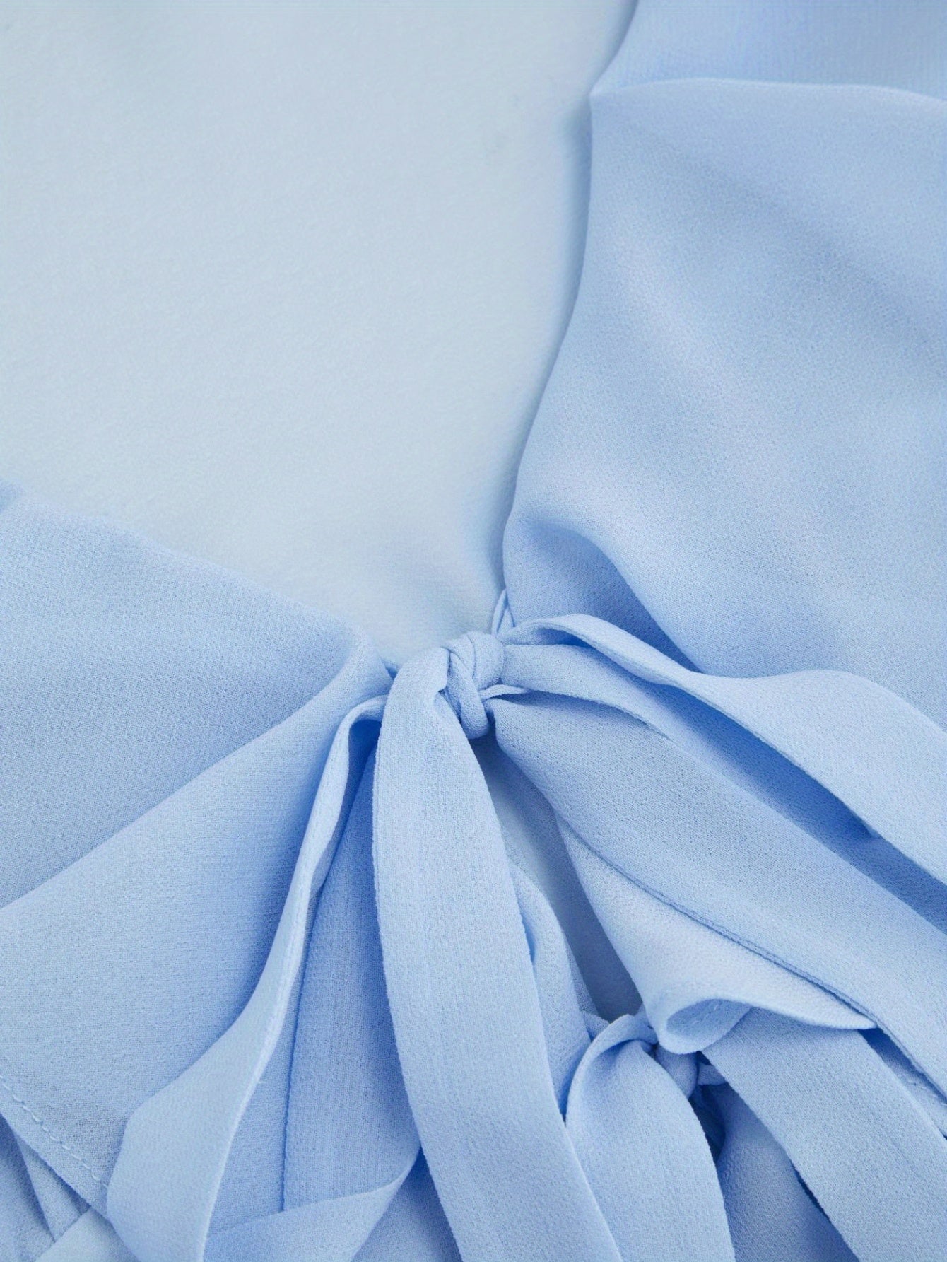 Women's Light Blue Blouse - Non-Stretchy Elegant office & party Tops, Floral event Dresses, Spring\u002FFall Chic Outfits