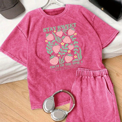 Women'S Vintage Washed 100% Pure T-Shirt - Soft Breathable Loose Fit Casual Short Sleeve Round Neck Summer