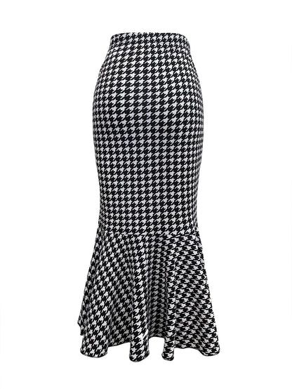 Women's Fish Tail Midi Skirt Autumn and Winter Women's Fish Tail Midi Skirt Three-Piece Set